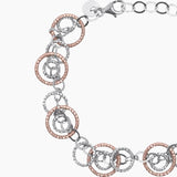Roma Private Collection Bracelets Silver & Rose Gold Bella Sparkling 2-Tone Multi-Circle Bracelet