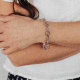 Roma Private Collection Bracelets Silver & Rose Gold Bella Sparkling 2-Tone Multi-Circle Bracelet