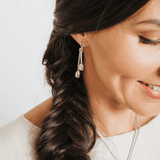 Roma Private Collection Earrings Default Title / Silver Private Collection 2-Tassel Dangle Earrings, Finished in Rhodium