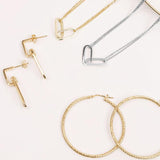 Roma Private Collection Earrings Gold Alessia Paperclip Drop Earrings (Gold)
