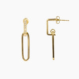 Roma Private Collection Earrings Gold Alessia Paperclip Drop Earrings (Gold)