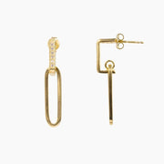 Roma Private Collection Earrings Gold Alessia Paperclip Drop Earrings (Gold)