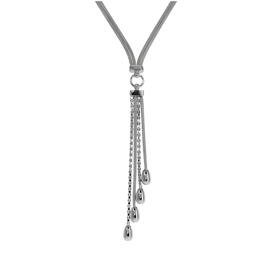 Private Collection Lariat-Style 4-Tassel Necklace, Finished in Rhodium