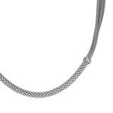 Roma Private Collection Necklaces Default Title / Silver Private Collection Popcorn Detail Necklace with in Rhodium Overlay