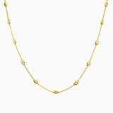 Roma Private Collection Necklaces Gold Italian Moon Cut Stazione Adjustable Necklace (Gold)