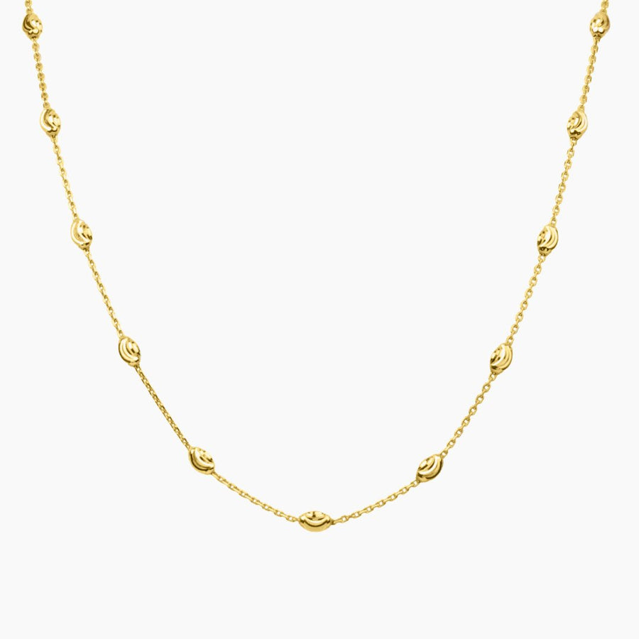 Roma Private Collection Necklaces Gold Italian Moon Cut Stazione Adjustable Necklace (Gold)