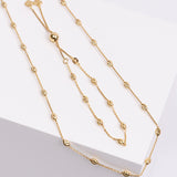 Roma Private Collection Necklaces Gold Italian Moon Cut Stazione Adjustable Necklace (Gold)