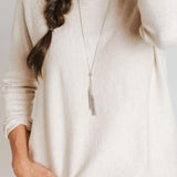 Roma Private Collection Necklaces Silver Adjustable Private Collection Two Tassel Necklace in Rhodium Overlay