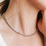 Roma Private Collection Necklaces Silver Private Collection Popcorn Detail Necklace with Rhodium Overlay