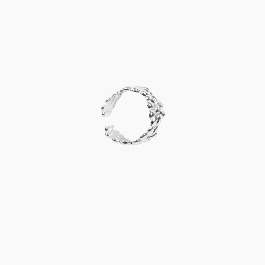 Roma Silver Collection Earrings Clear Roma Flower Ear Cuff