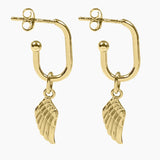 Roma Silver Collection Earrings Gold Roma Angel Wing Earrings (Gold)