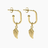 Roma Silver Collection Earrings Gold Roma Angel Wing Earrings (Gold)