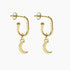 Roma Silver Collection Earrings Gold Roma Crescent Moon Earrings (Gold)
