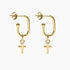 Roma Silver Collection Earrings Gold Roma Cross Earrings (Gold)