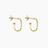 Roma Silver Collection Earrings Gold Roma Open Huggie Earrings (Gold)