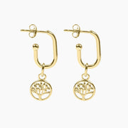 Roma Silver Collection Earrings Gold Roma Tree of Life Earrings (Gold)