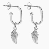 Roma Silver Collection Earrings Silver Roma Angel Wing Earrings (Silver)