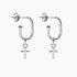 Roma Silver Collection Earrings Silver Roma Cross Earrings (Silver)