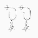 Roma Silver Collection Earrings Silver Roma Dragonfly CZ Earrings (Silver)