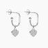 Roma Silver Collection Earrings Silver Roma Heart CZ Earrings (Silver)