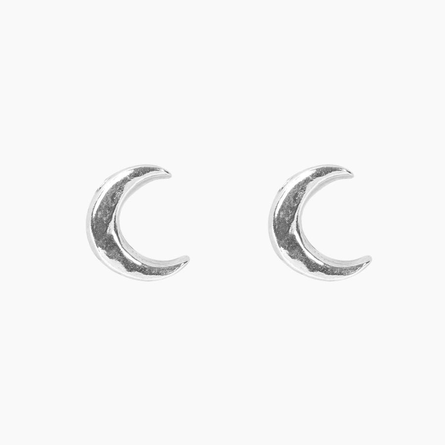 Roma Silver Collection Earrings Silver Roma Moon Sterling Silver Stud Earrings