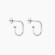 Roma Silver Collection Earrings Silver Roma Open Huggie Earrings (Silver)
