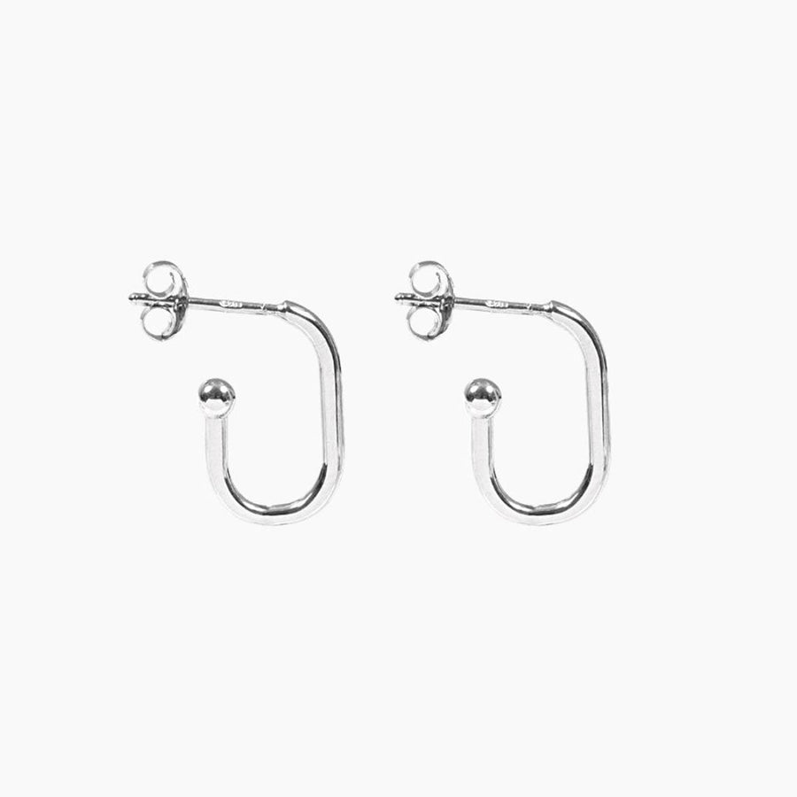 Roma Silver Collection Earrings Silver Roma Open Huggie Earrings (Silver)