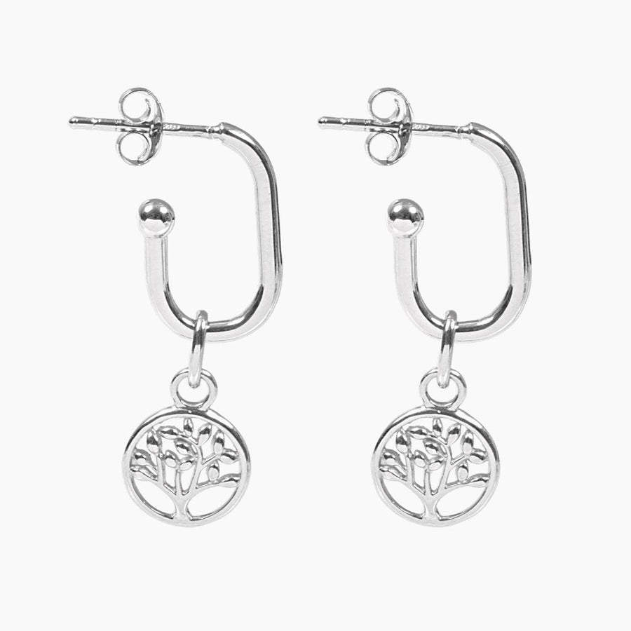 Roma Silver Collection Earrings Silver Roma Tree of Life Earrings (Silver)