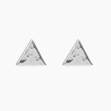 Roma Silver Collection Earrings Silver Roma Triangle Sterling Silver Stud Earrings