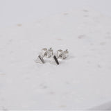 Roma Silver Collection Earrings Silver Roma Triangle Sterling Silver Stud Earrings