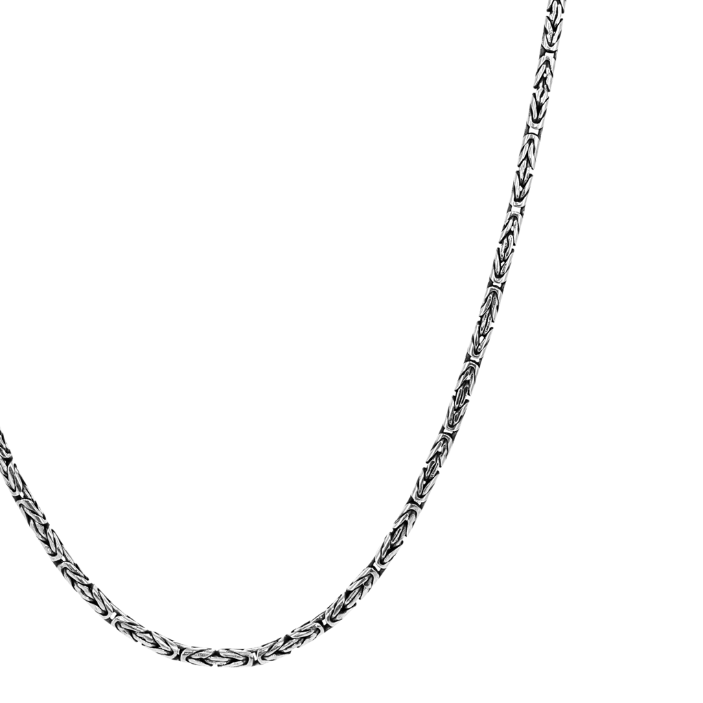 David Beck Bali Byzantine 3mm Silver Chain 18
