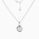 Roma Silver Collection Pendants Locket + Chain Sterling Silver Oval Locket
