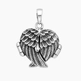 Roma Silver Collection Pendants Locket Sterling Silver Angel Wing Locket