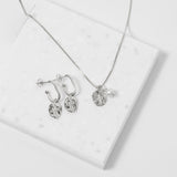 Roma Silver Collection Pendants Silver Antique Hammered Cross Charm Pendant (Silver)
