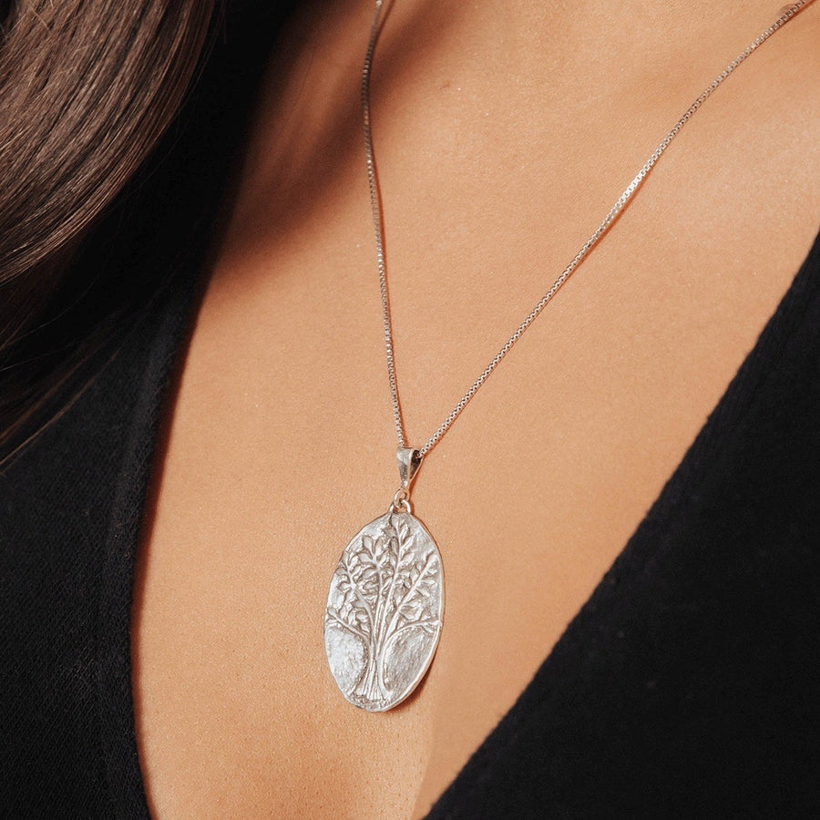 Roma Silver Collection Pendants Silver Hammered Sterling Silver Tree of Life Pendant