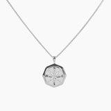 Roma Silver Collection Pendants Silver True North Compass Pendant with CZ Accents