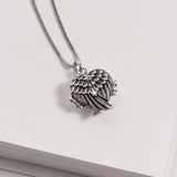 Roma Silver Collection Pendants Sterling Silver Angel Wing Locket