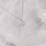 Roma Silver Collection Pendants Sterling Silver CZ Small Peace Sign Pendant