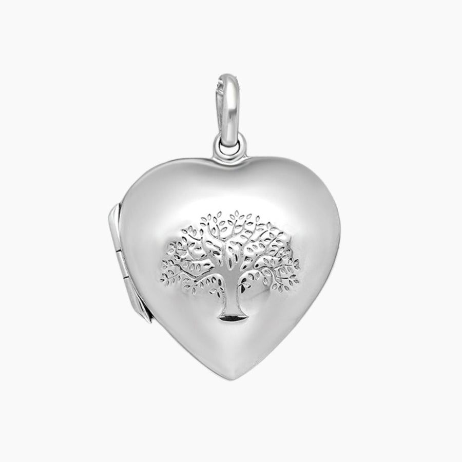 Roma Silver Collection Pendants Sterling Silver Tree of Life Heart Locket