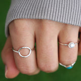 Roma Silver Collection Rings Roma Open Circle Sterling Silver Ring