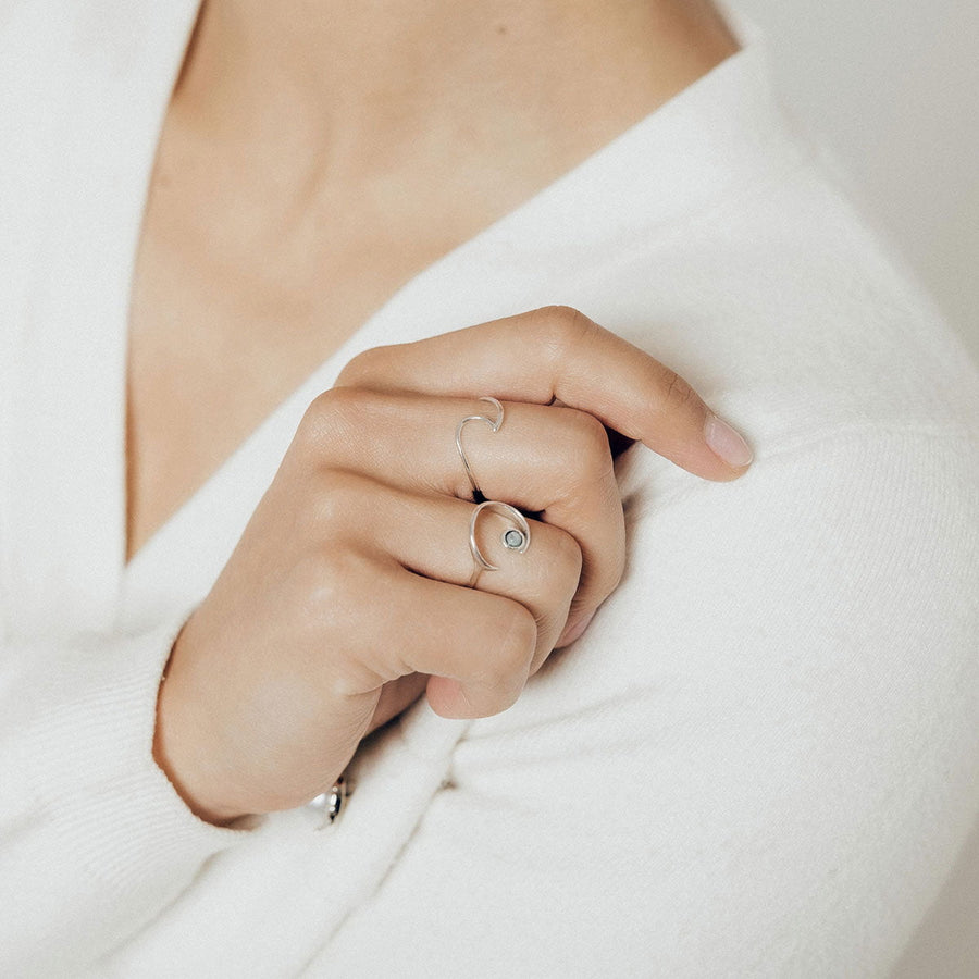 Roma Silver Collection Rings Roma Wave Sterling Silver Ring