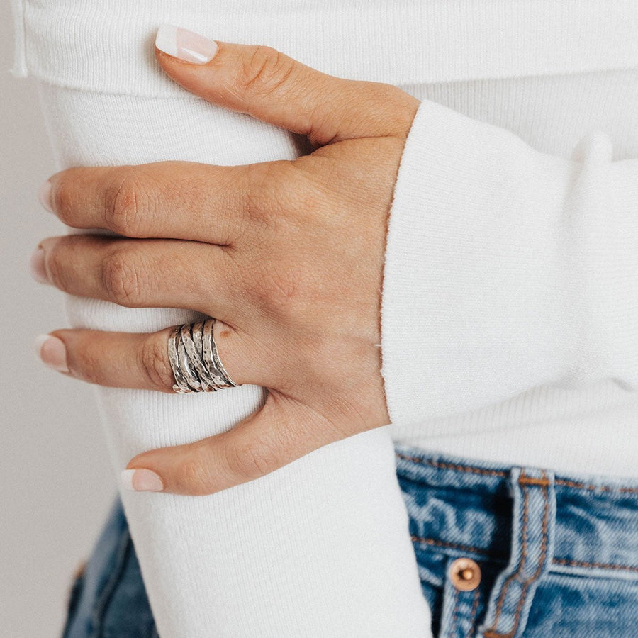 Roma Silver Collection Rings Sterling Silver Band Ring