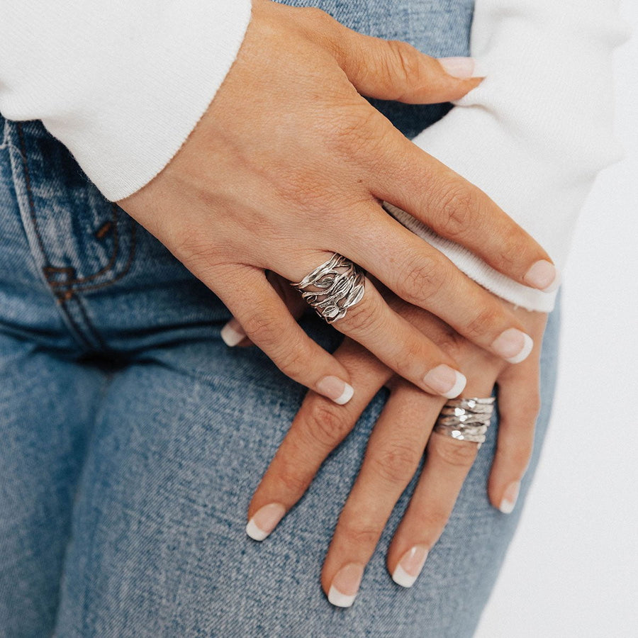 Roma Silver Collection Rings Sterling Silver Band Ring