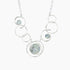 Roman Glass Jewelry Necklaces Color / Blue / Green / Pink / Purple Roman Glass Joined Circles Sterling Silver Necklace