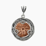 Roman Glass Jewelry Pendants Authentic Widow's Mite Nested Pendant in .925 Sterling Silver