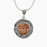Roman Glass Jewelry Pendants Authentic Widow's Mite Nested Pendant in .925 Sterling Silver