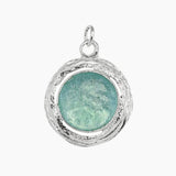 Roman Glass Jewelry Pendants Pendant Translucent Roman Glass Pendant in Wrapped Sterling Silver