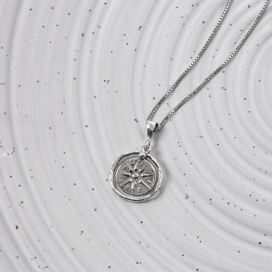 Roman Glass Jewelry Pendants Replica Widow's Mite Sterling Silver Pendant