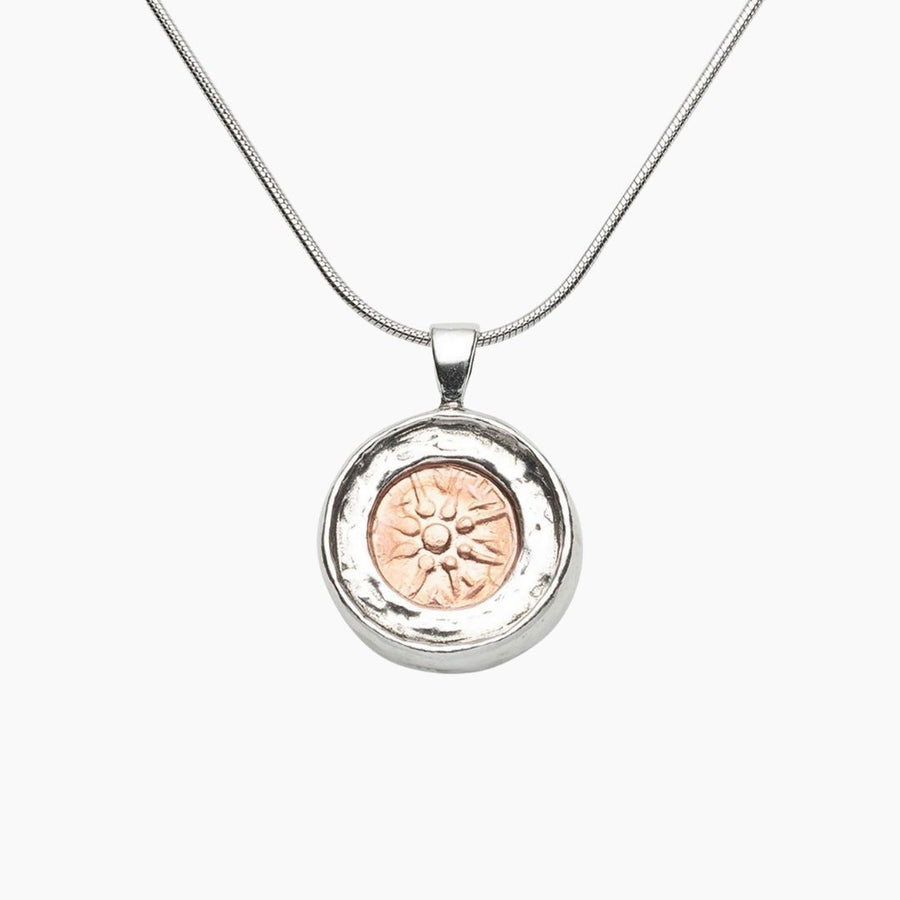 Roman Glass Jewelry Pendants Reversible Roman Glass and Widow's Mite Pendant