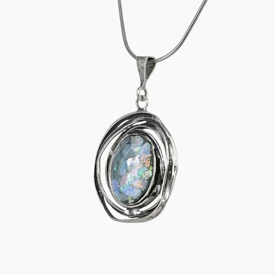 Roman Glass Jewelry Pendants Roman Glass Nested Egg Pendant
